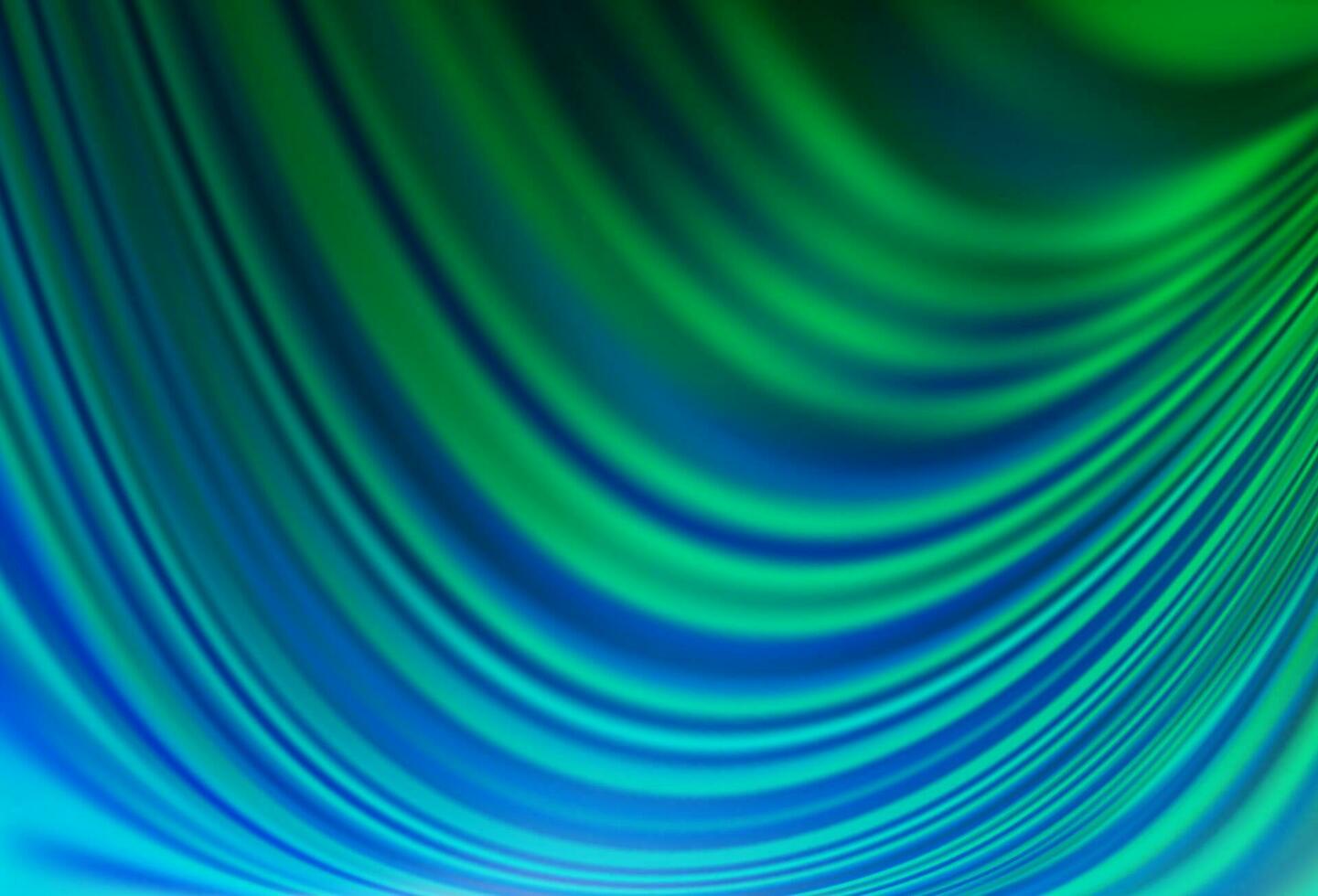 lichtblauwe, groene vectorachtergrond met gebogen cirkels. vector