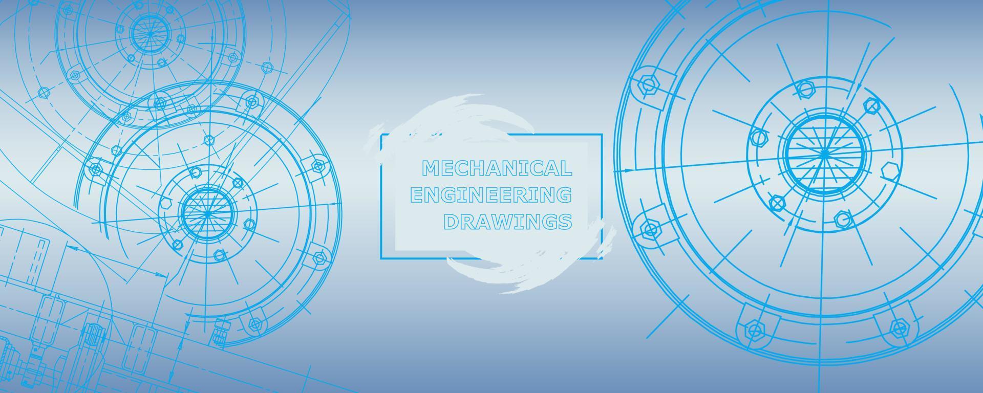 abstracte achtergrond concept mechanische engineering tekening. technisch behang vector