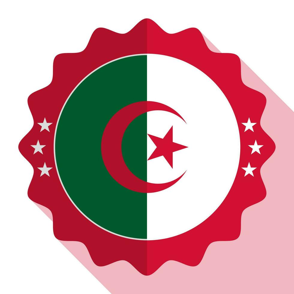 Algerije kwaliteit embleem, label, teken, knop. vector illustratie.