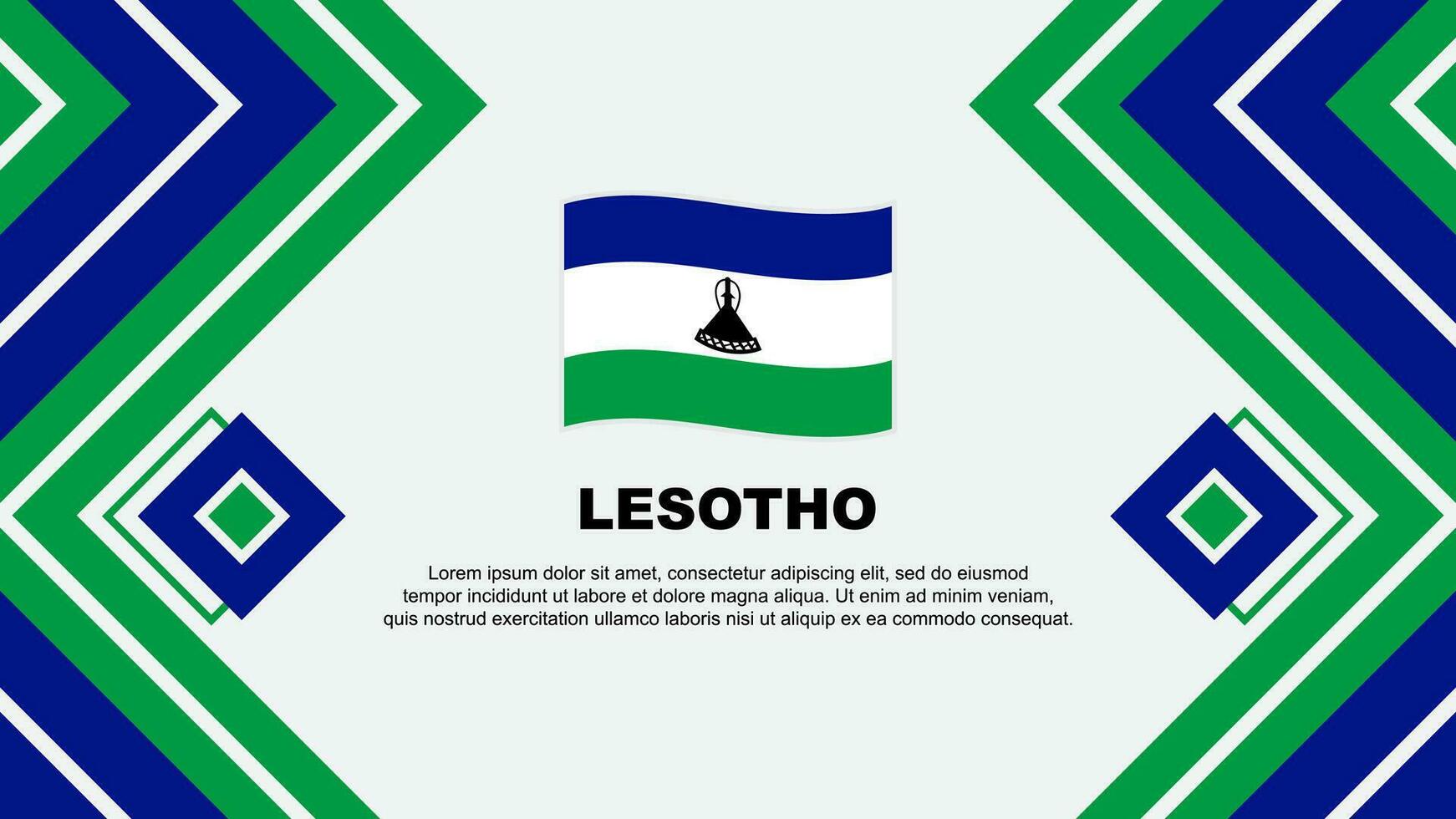 Lesotho vlag abstract achtergrond ontwerp sjabloon. Lesotho onafhankelijkheid dag banier behang vector illustratie. Lesotho ontwerp