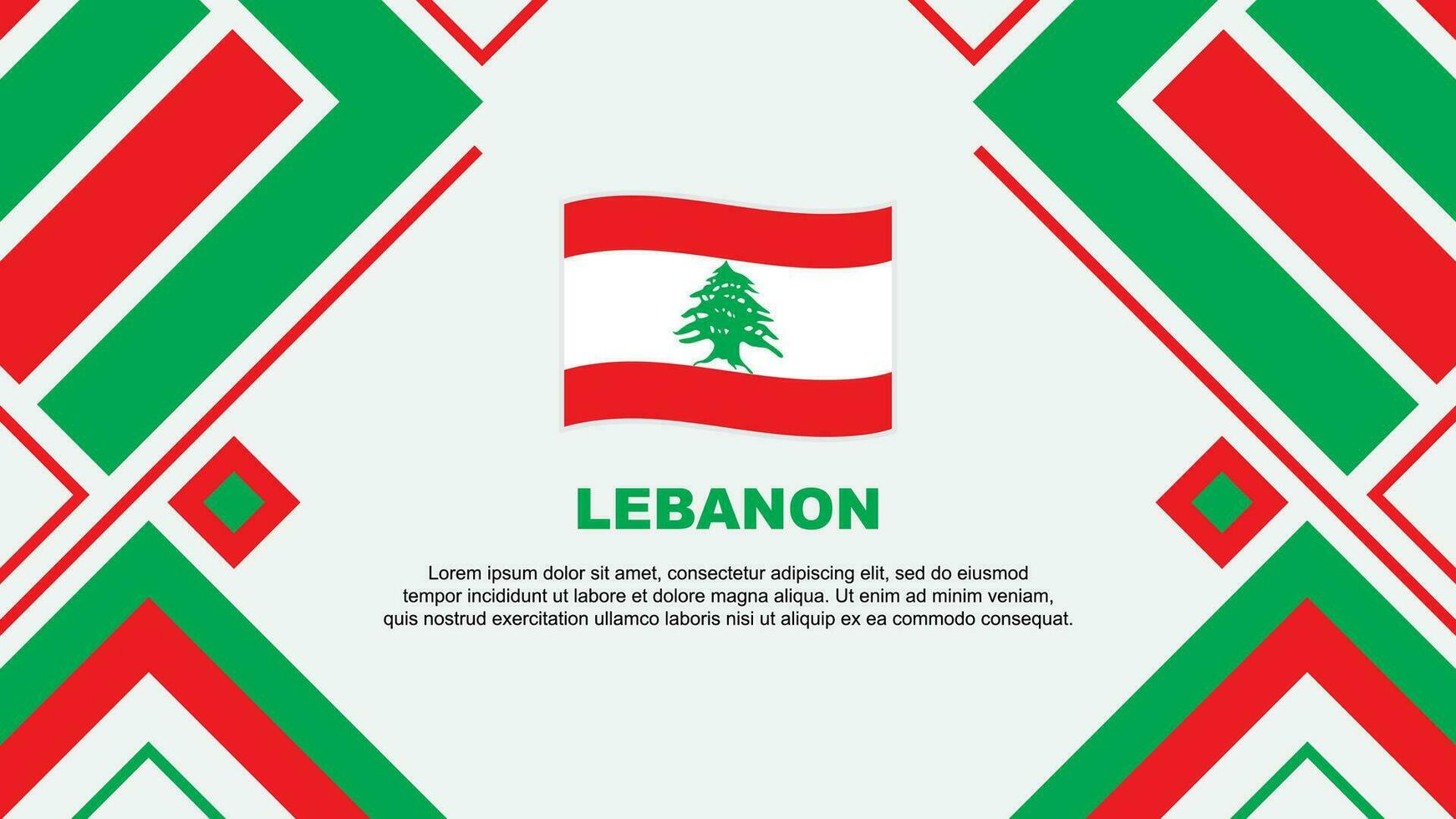 Libanon vlag abstract achtergrond ontwerp sjabloon. Libanon onafhankelijkheid dag banier behang vector illustratie. Libanon vlag