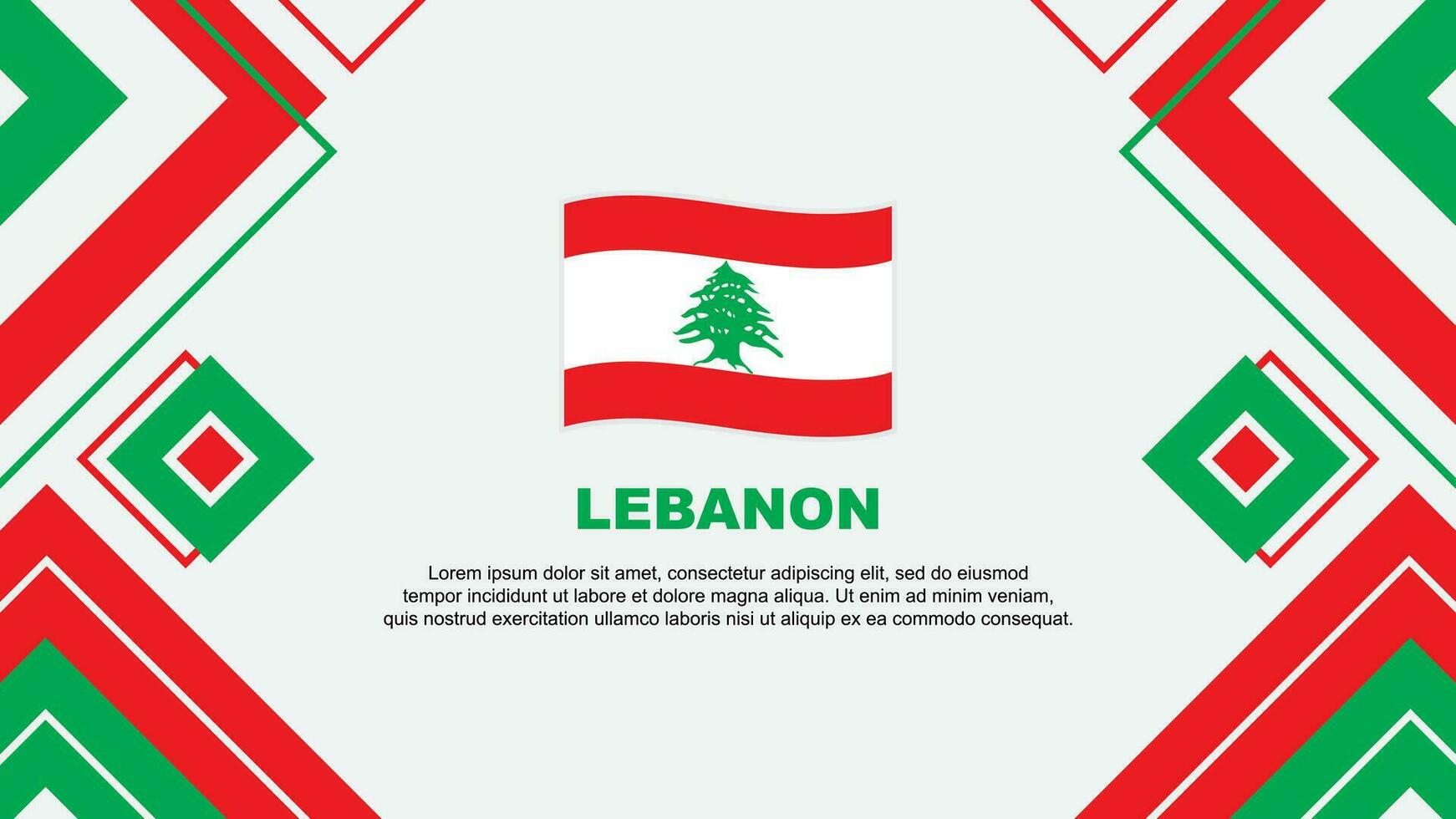 Libanon vlag abstract achtergrond ontwerp sjabloon. Libanon onafhankelijkheid dag banier behang vector illustratie. Libanon achtergrond