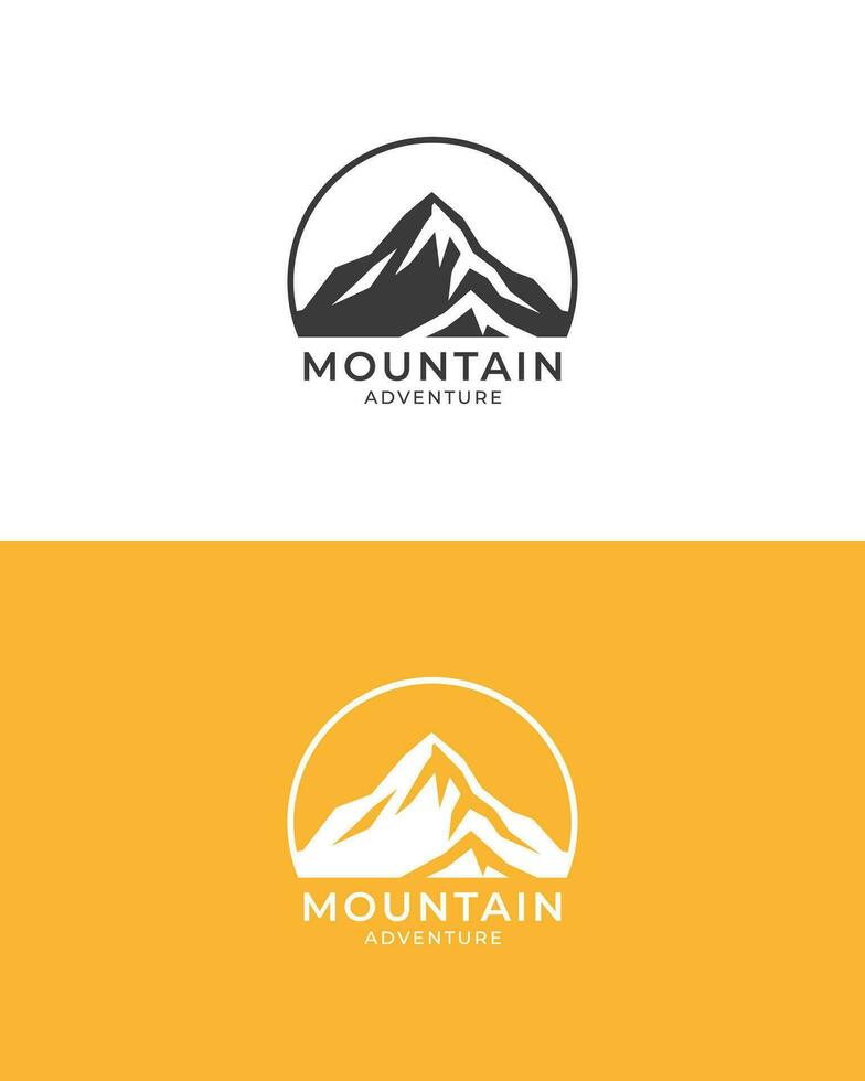 berg avontuur logo vector illustratie