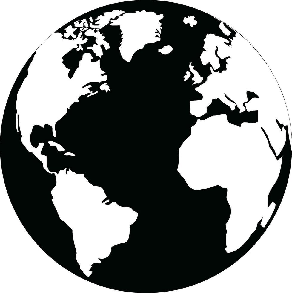 globaal silhouet ontwerp Aan een wit achtergrond vector