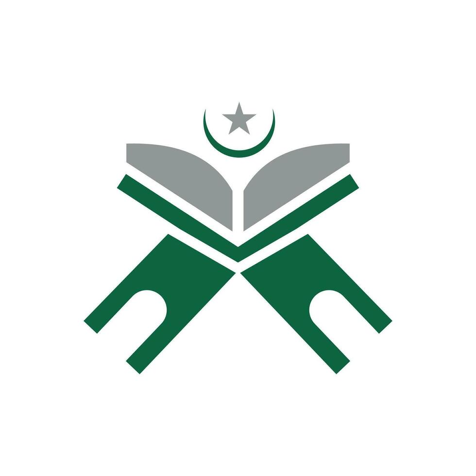 heilig koran Islamitisch logo ontwerp vector