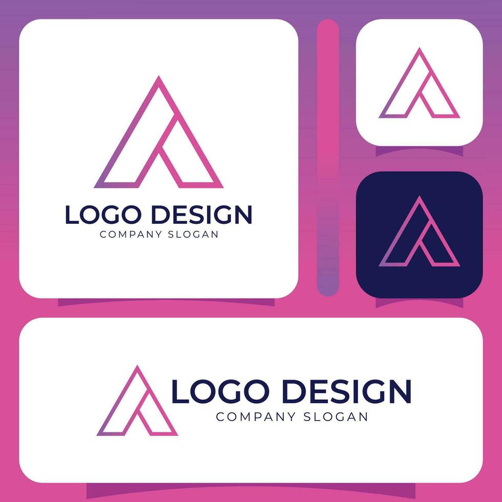 brief een logo ontwerp concept sjabloon vector