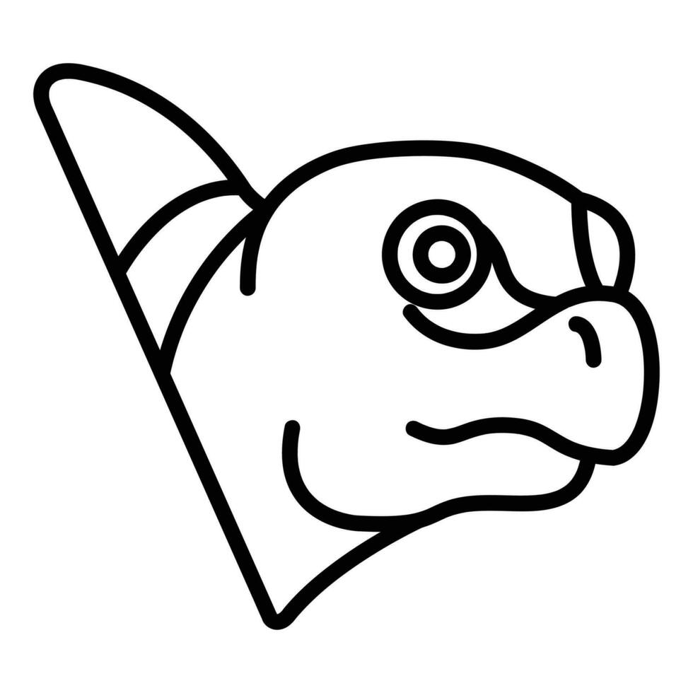schildpad vector icoon, lineal stijl icoon, van dier hoofd pictogrammen verzameling, geïsoleerd Aan wit achtergrond