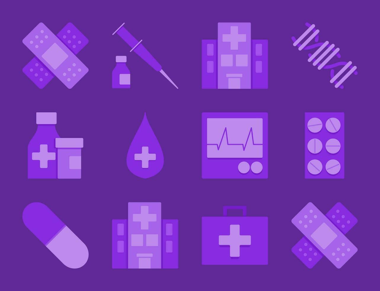 medisch pictogrammen in voor ieder doeleinden. perfect voor ieder uw project en pixel perfect pictogrammen. geschikt voor ieder gebruiker koppel en gebruiker beleven. vector