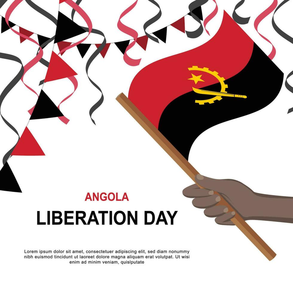 Angola bevrijding dag achtergrond. vector