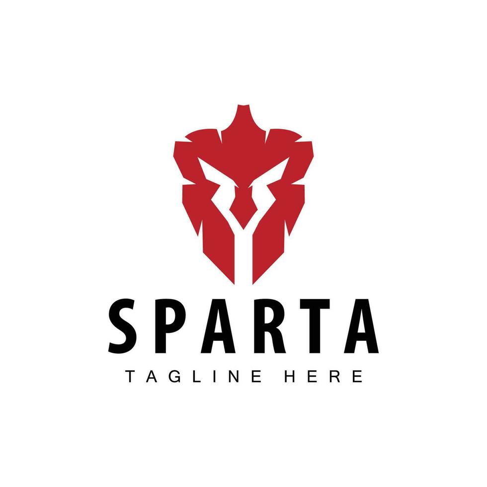 spartaans logo, barbaar krijger insigne ontwerp gemakkelijk silhouet spartaans oorlog helm vector