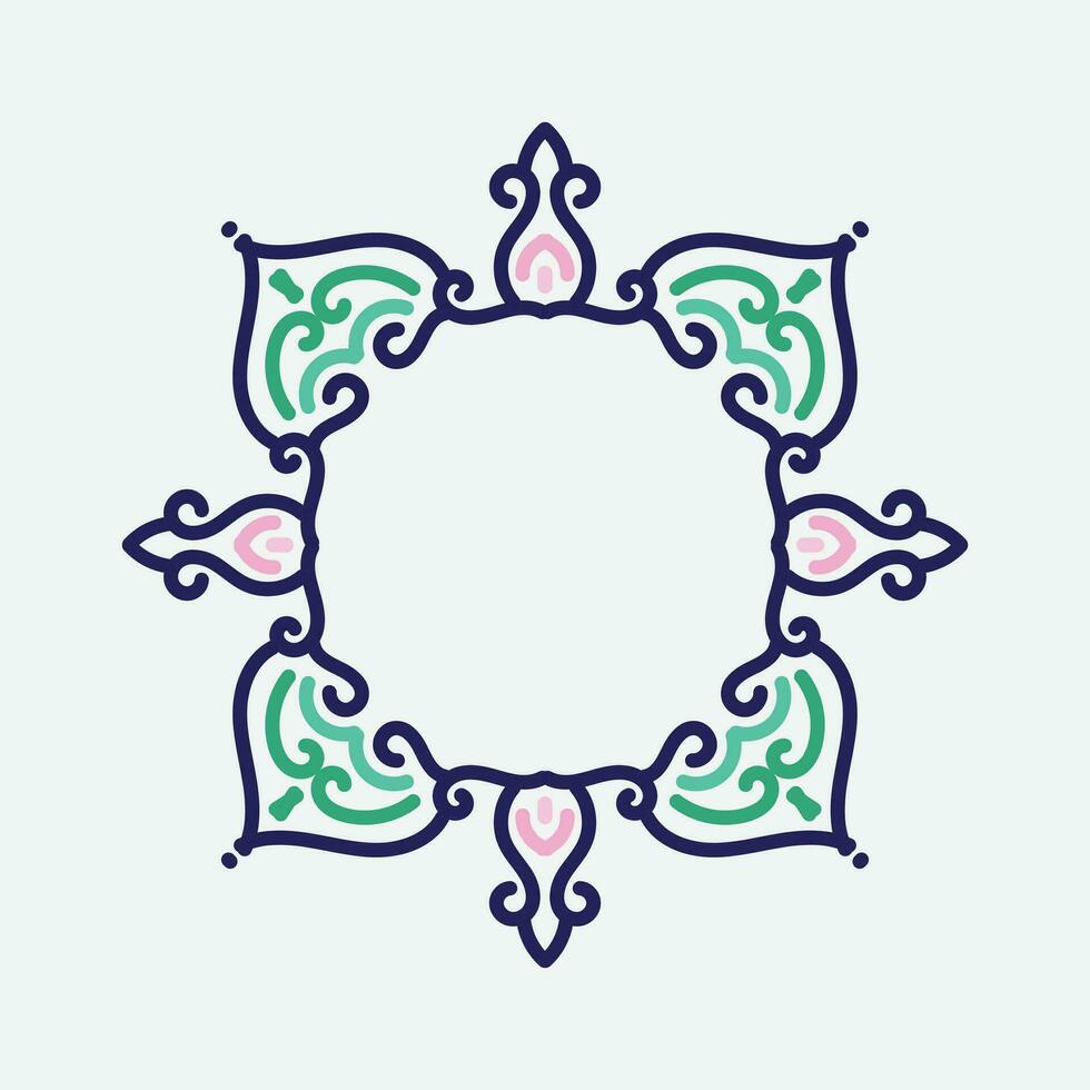 decoratief wijnoogst kader. vector ontwerp. bloemen ornament. wijnoogst ontwerp sjabloon.