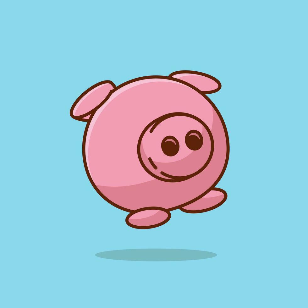 marsepeinschwein gemakkelijk tekenfilm vector illustratie traditioneel voedsel concept icoon geïsoleerd