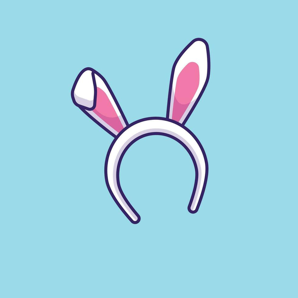konijn oor hadband gemakkelijk tekenfilm vector illustratie nieuw jaar dingen concept icoon geïsoleerd
