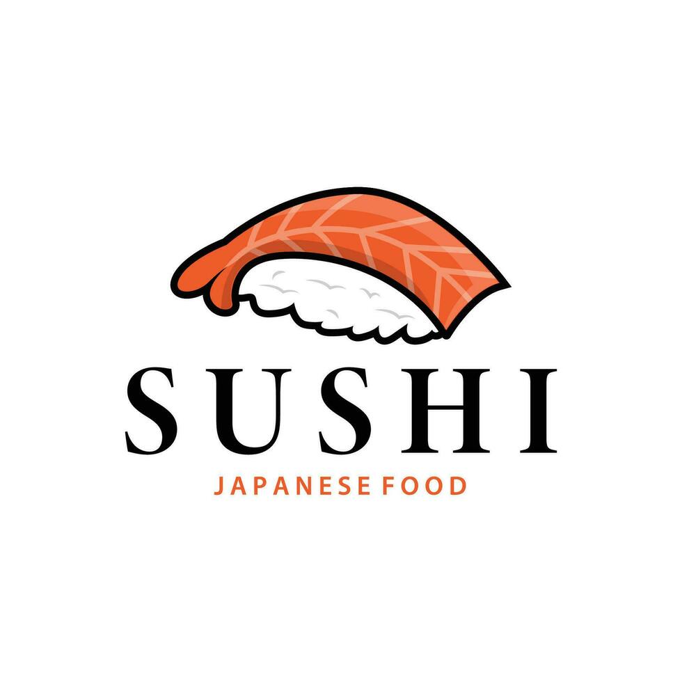 sushi logo gemakkelijk ontwerp sushi Japans voedsel icoon sjabloon Product Japans keuken vector