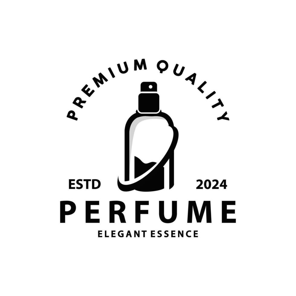 gemakkelijk minimalistische parfum logo schoonheid Product merk sjabloon parfum fles ontwerp vector