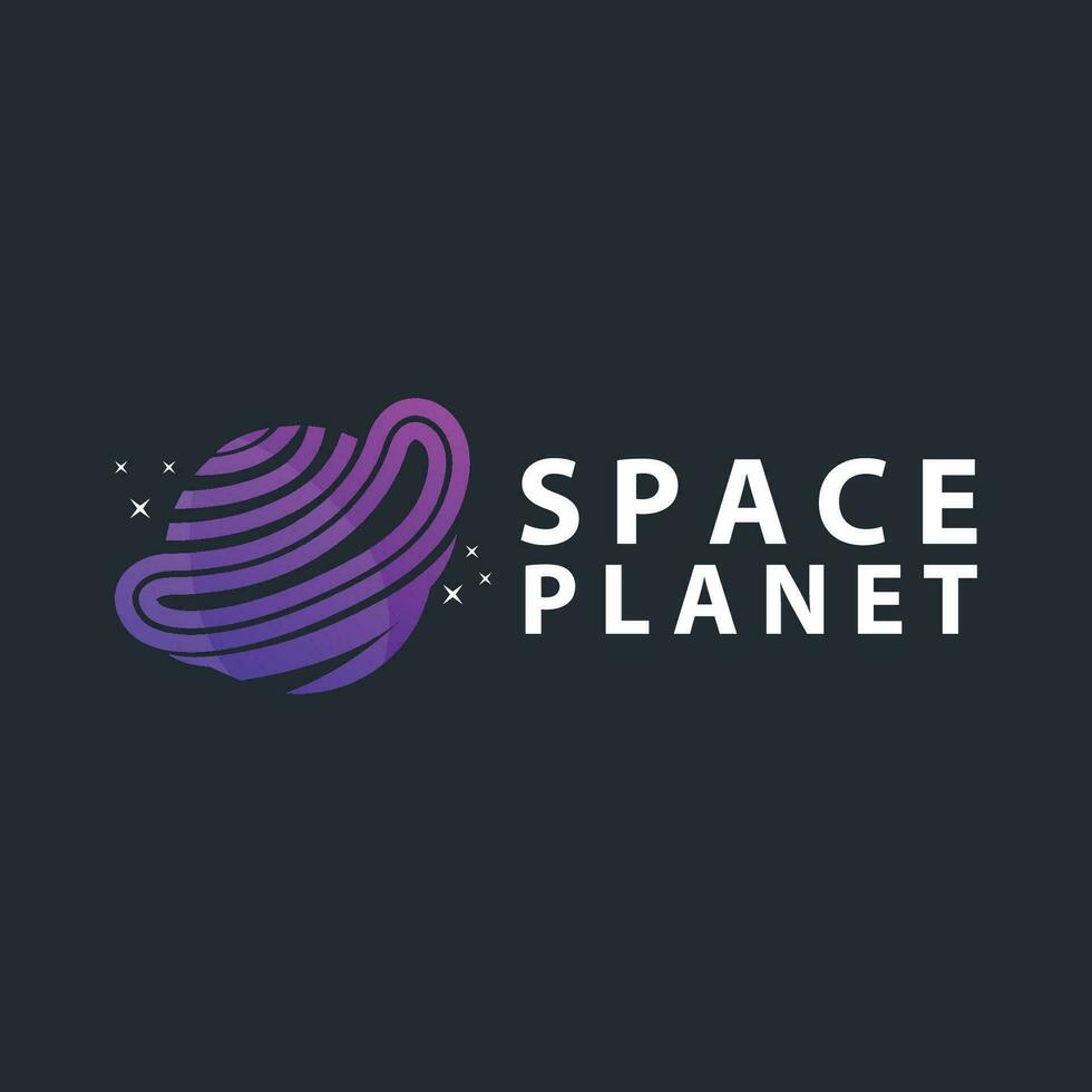 ruimte logo modern ontwerp planeet sjabloon illustratie gemakkelijk cirkel inspiratie model- vector