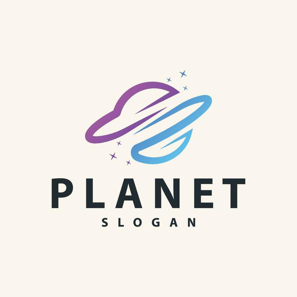 ruimte logo modern ontwerp planeet sjabloon illustratie gemakkelijk cirkel inspiratie model- vector