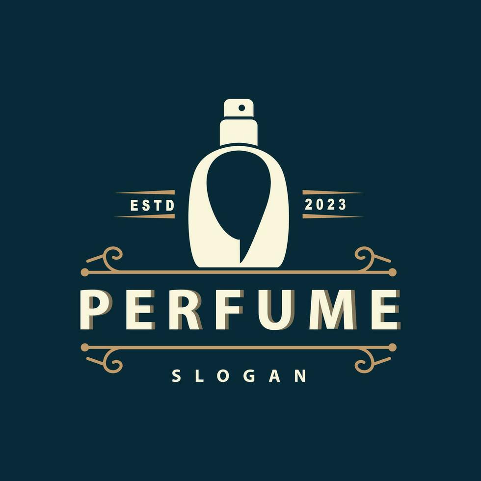 gemakkelijk minimalistische parfum logo schoonheid Product merk sjabloon parfum fles ontwerp vector