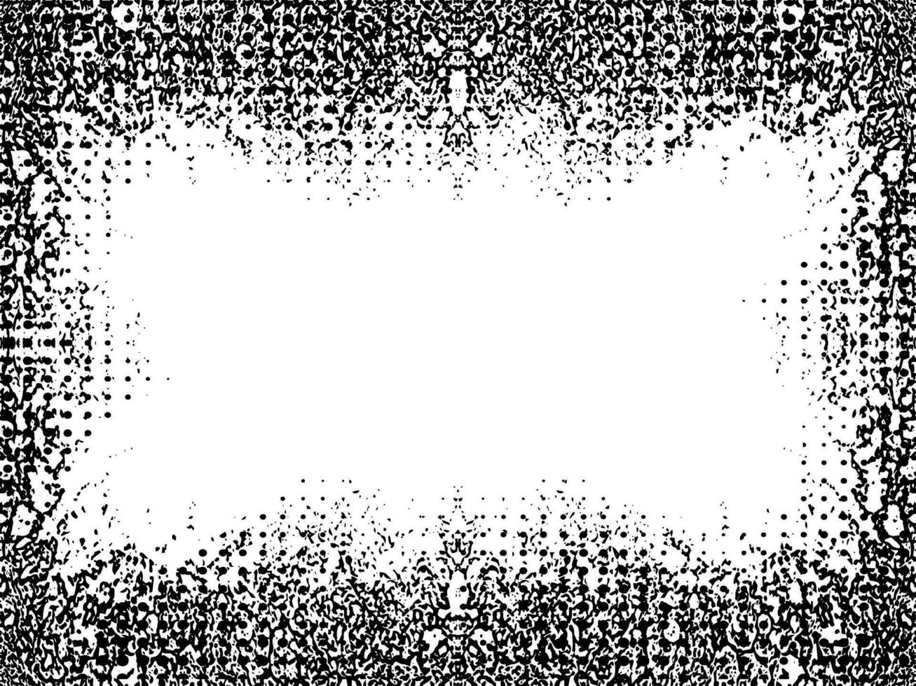 zwart en wit halftone kader Aan een wit achtergrond, grunge grens met punt effect , zwart en wit achtergrond met kader, vector