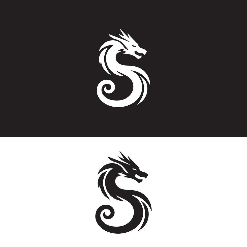 draak logo pictogrammen. oude mythisch slang symbool. mythologisch beest teken. vector illustratie.