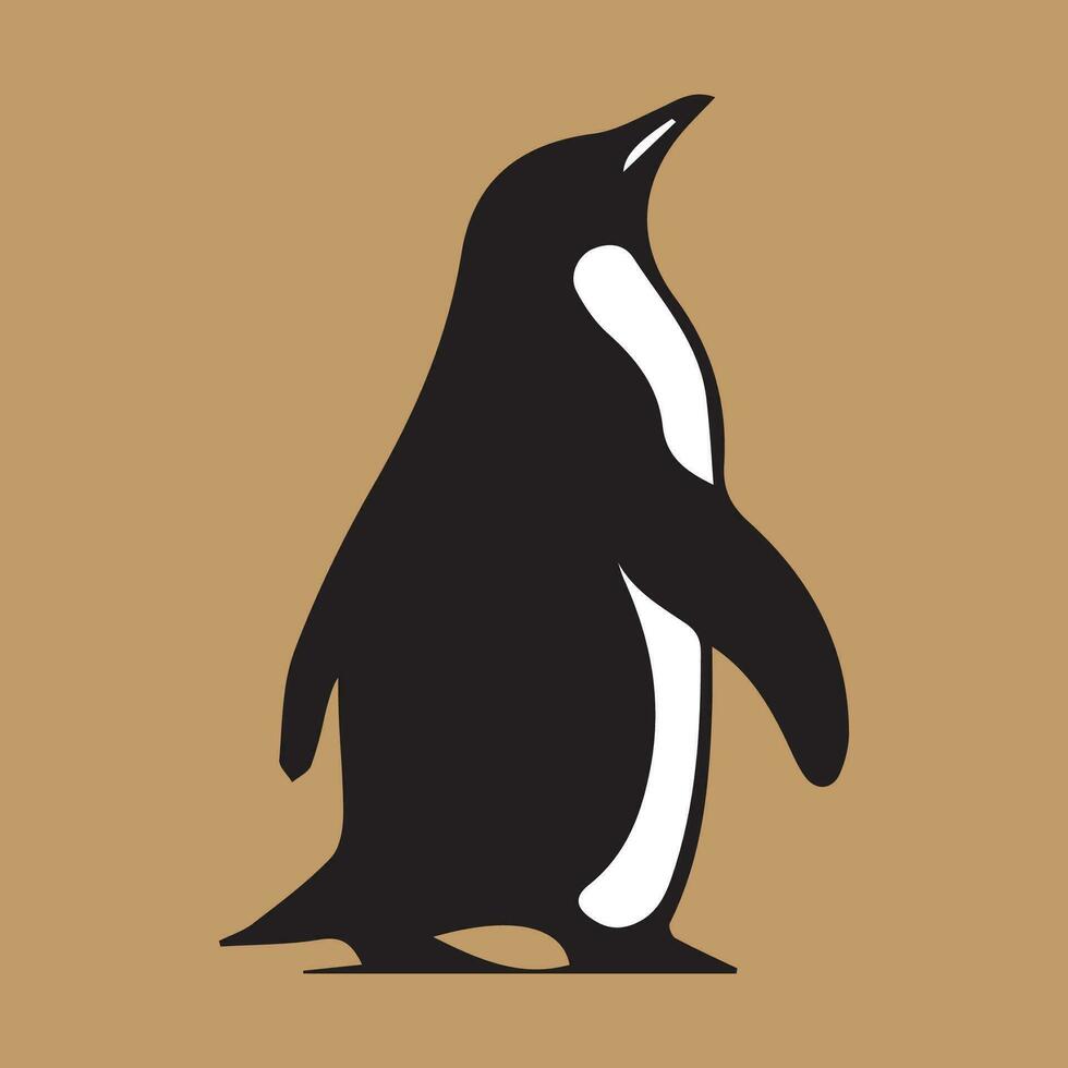 pinguïn tekenfilm in vlak stijl. dier vector illustratie Aan wit geïsoleerd achtergrond.