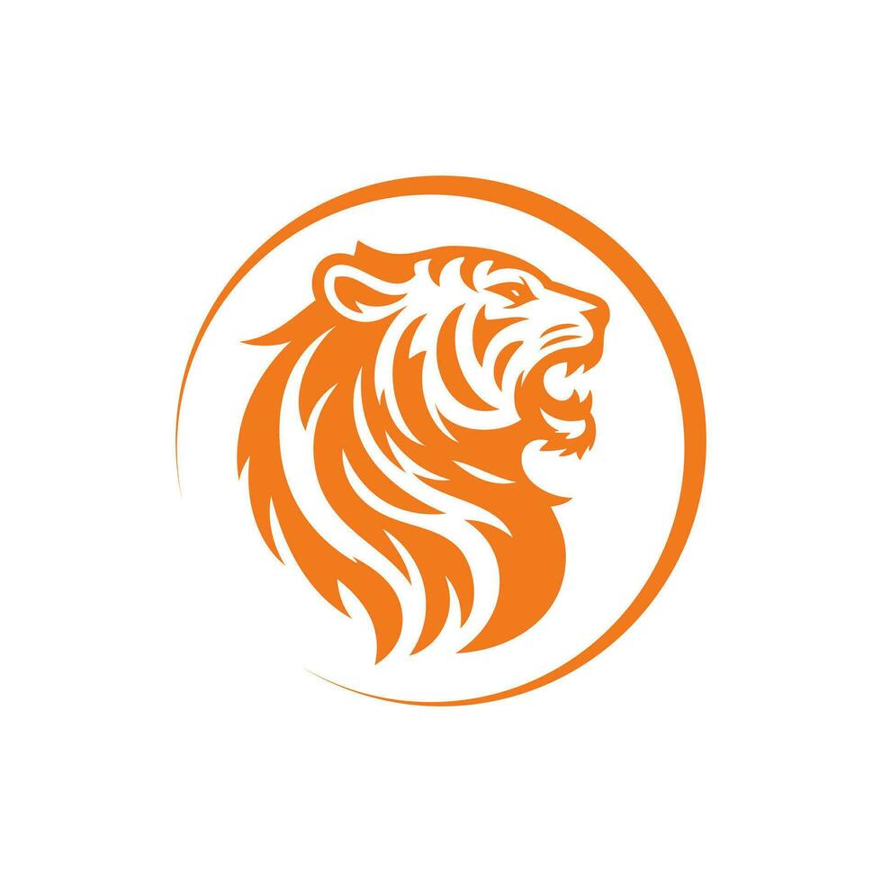 gemakkelijk tijger logo. tijger vector. tekenfilm tijger hoofd, kleur en zwart en wit. mascotte gezicht voorkant visie, logo ontwerp element. geïsoleerd vector klem kunst illustratie.