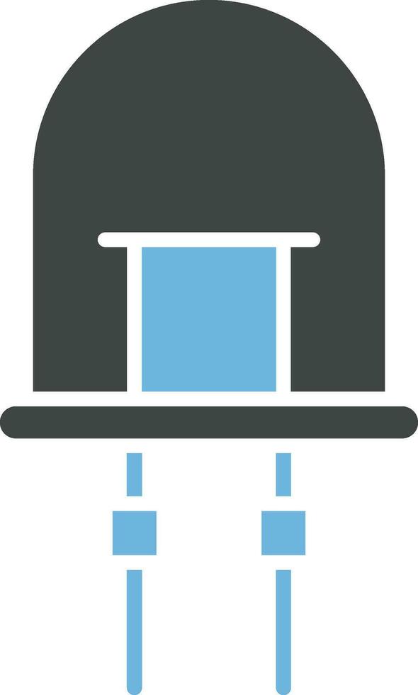 licht emitting diode icoon vector afbeelding.