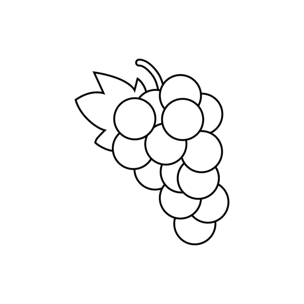 druif icoon vector. fruit illustratie teken. vitamines symbool. vegetarisch logo. voedsel markering. vector