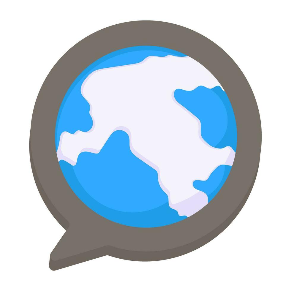 een gekleurde ontwerp icoon van globaal chatten vector