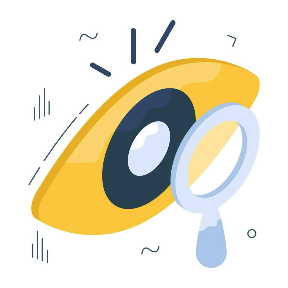 een icoon ontwerp van zoeken oog vector