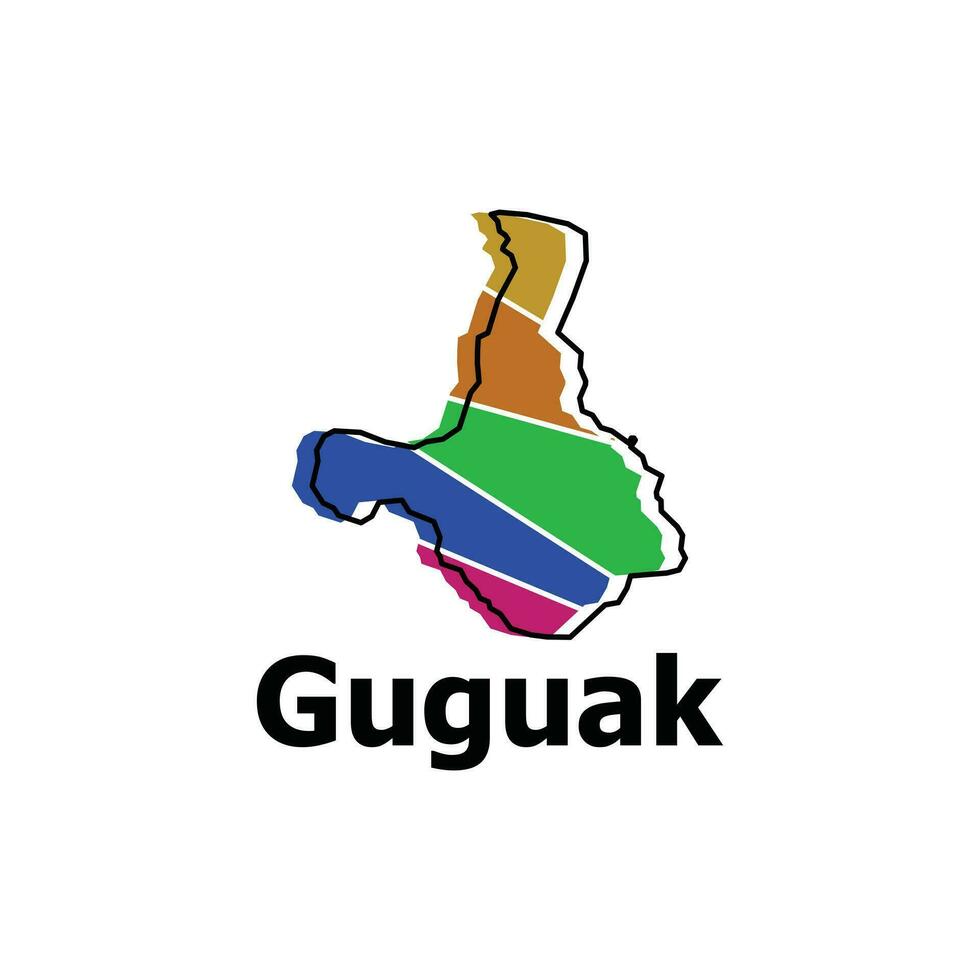 kaart stad van guguak, wereld kaart land van Indonesië vector sjabloon met schets, grafisch schetsen stijl geïsoleerd Aan wit achtergrond