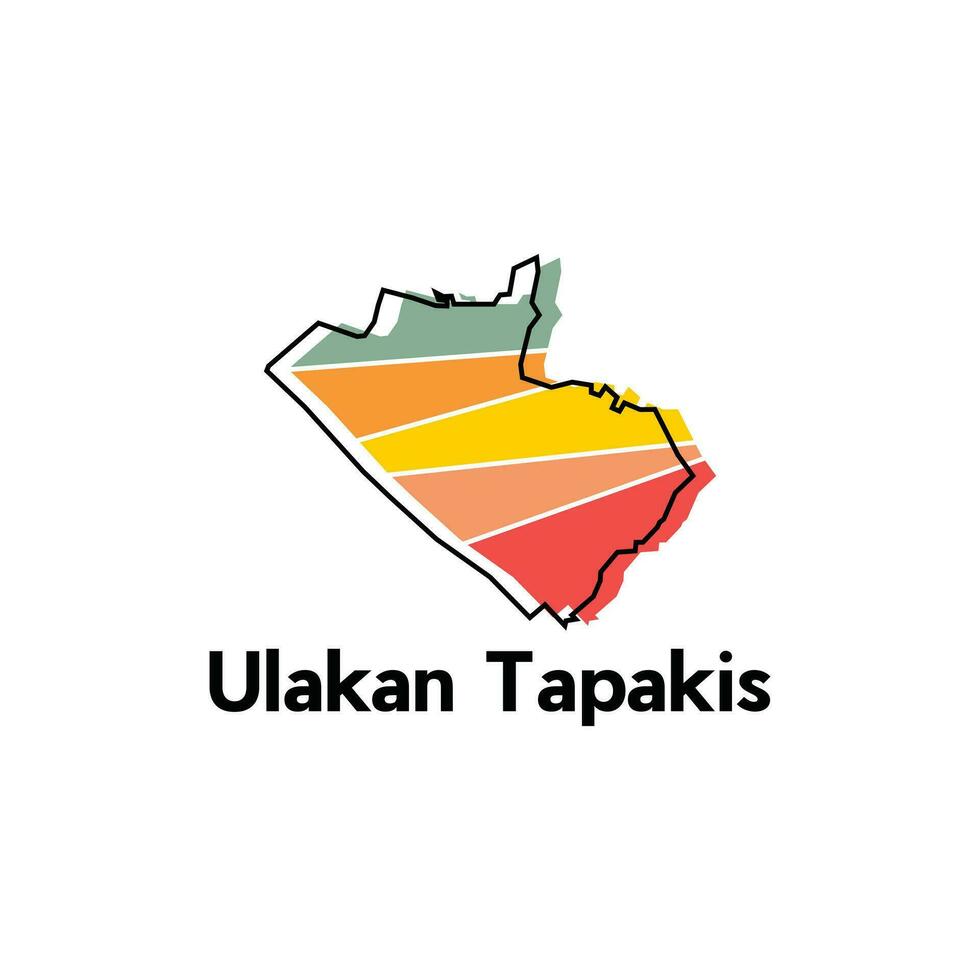 ulakan tapaki's kaart. vector kaart van Indonesië land kleurrijk ontwerp, geschikt voor uw bedrijf