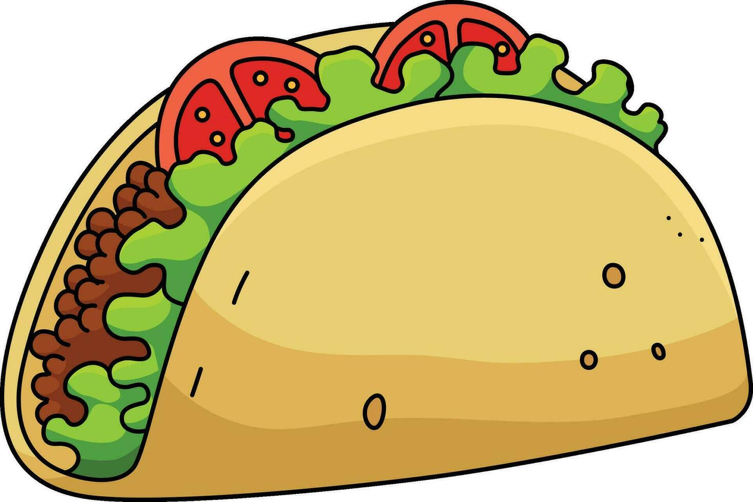 taco's tekenfilm gekleurde clip art illustratie vector