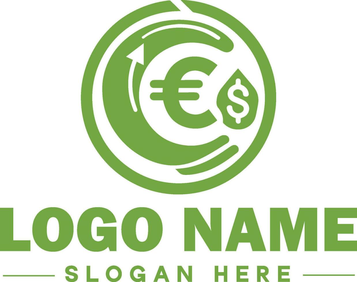 financiën logo icoon, bedrijf financiën logo, financiën ontwerp, handel en distributie logo, accounting financieel logo, financieel adviseurs ontwerp sjabloon vector icoon, financiën bewerkbare vector