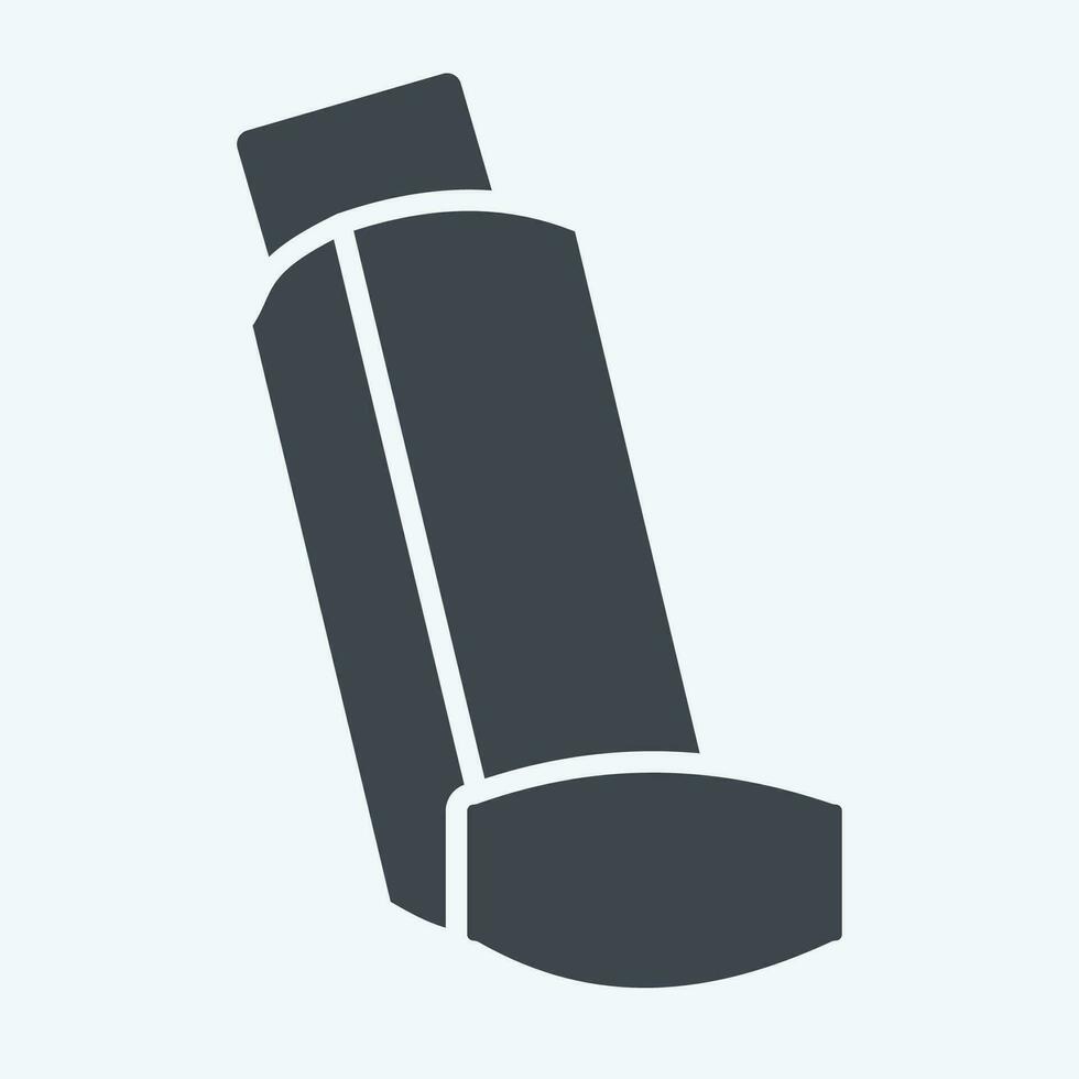 icoon inhalator. verwant naar ademhalings behandeling symbool. glyph stijl. gemakkelijk ontwerp bewerkbaar. gemakkelijk illustratie vector