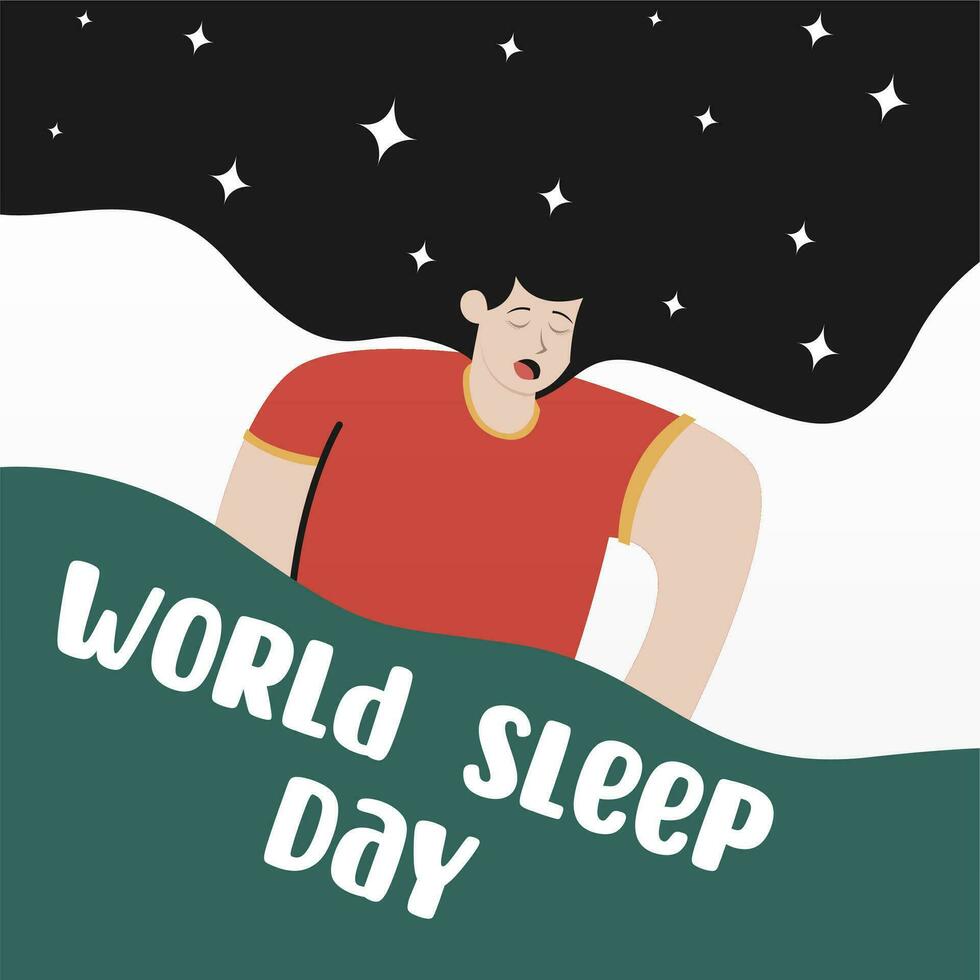 wereld slaap dag achtergrond illustratie vector