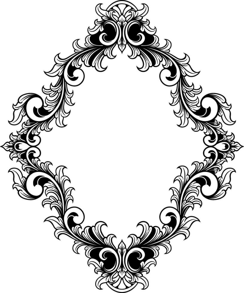 wijnoogst ornament kader voor bruiloft illustratie vector