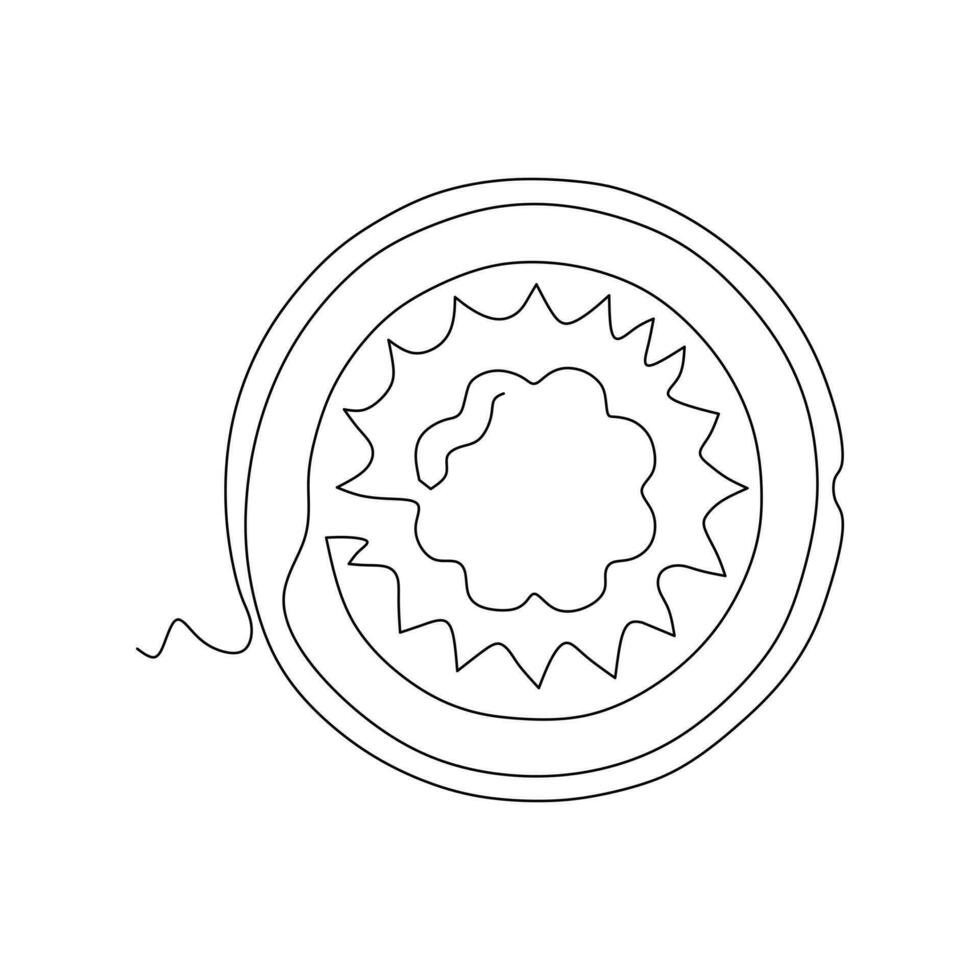 enkele doorlopende lijntekening hele gezonde biologische passievrucht voor de identiteit van het boomgaardlogo. vers exotisch fruit concept voor fruittuin icoon. moderne één lijn tekenen ontwerp vector grafische afbeelding