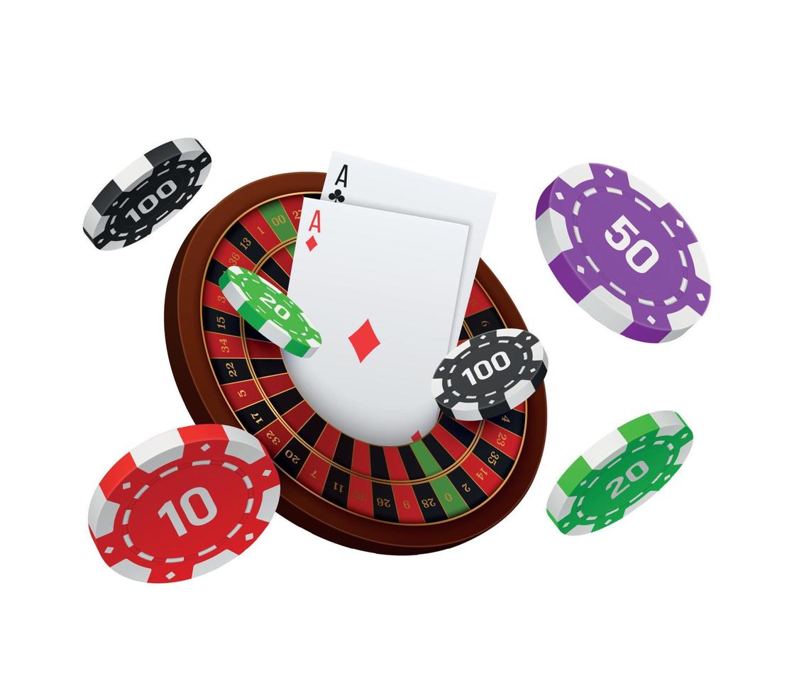 casinospellen realistische compositie vector