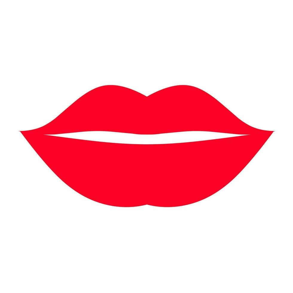 sexy rood lippen Aan wit achtergrond. vrouw lippen. stoutmoedig lippen zijn Super goed voor liefde logo's. vector