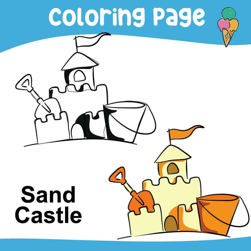kleur werkblad bladzijde. kleur werkzaamheid voor kinderen. pret werkzaamheid voor kinderen. leerzaam afdrukbare kleur werkblad. vector illustratie.