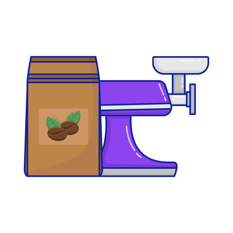 Slijper koffie met koffie verpakking illustratie vector