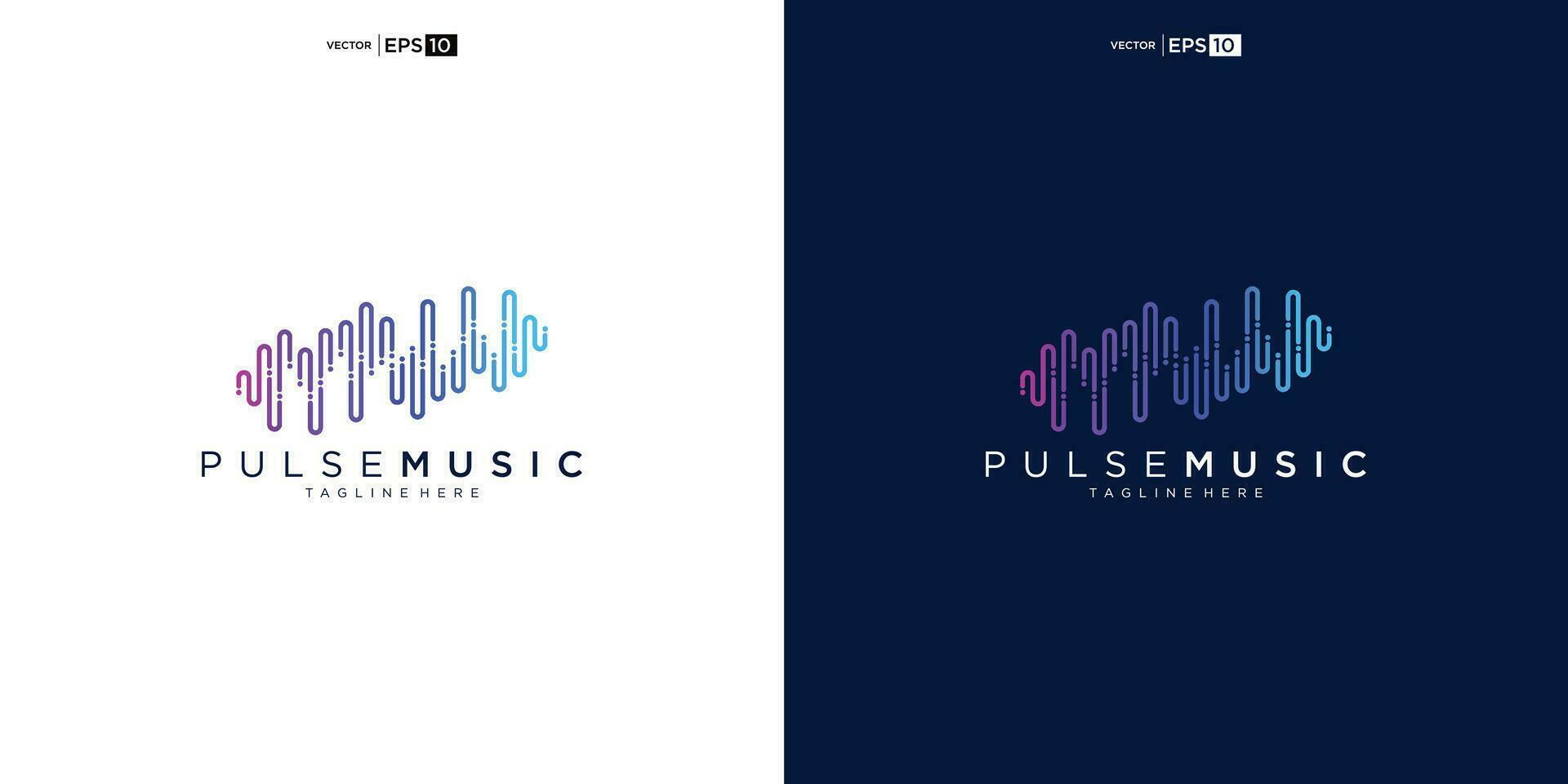 pulse muziek- speler logo element. logo sjabloon elektronisch muziek, gelijkmaker, op te slaan, audio Golf logo ontwerp concept. vector