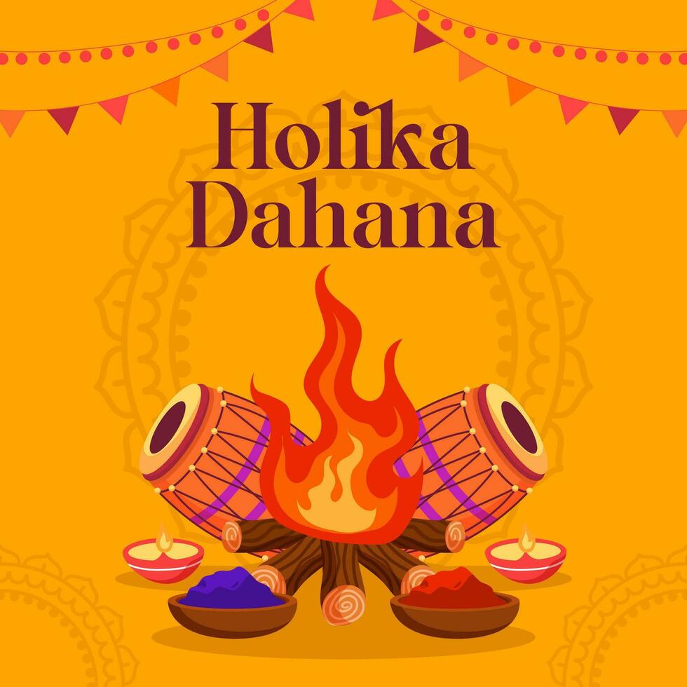 holika dahana dag illustratie vector achtergrond. vector eps 10