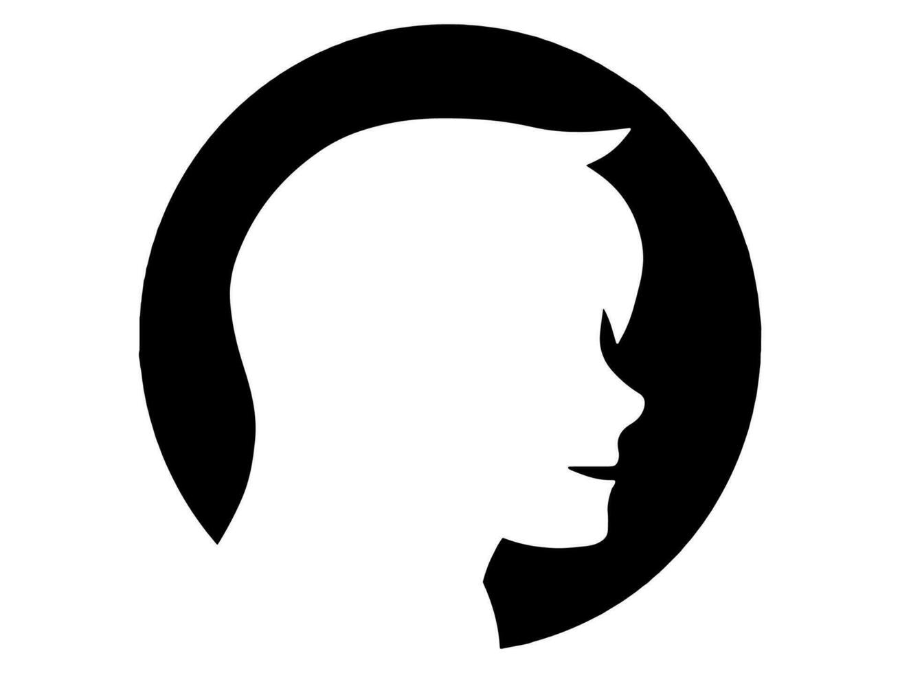 avatar vrouw of avatar Dames silhouet vector