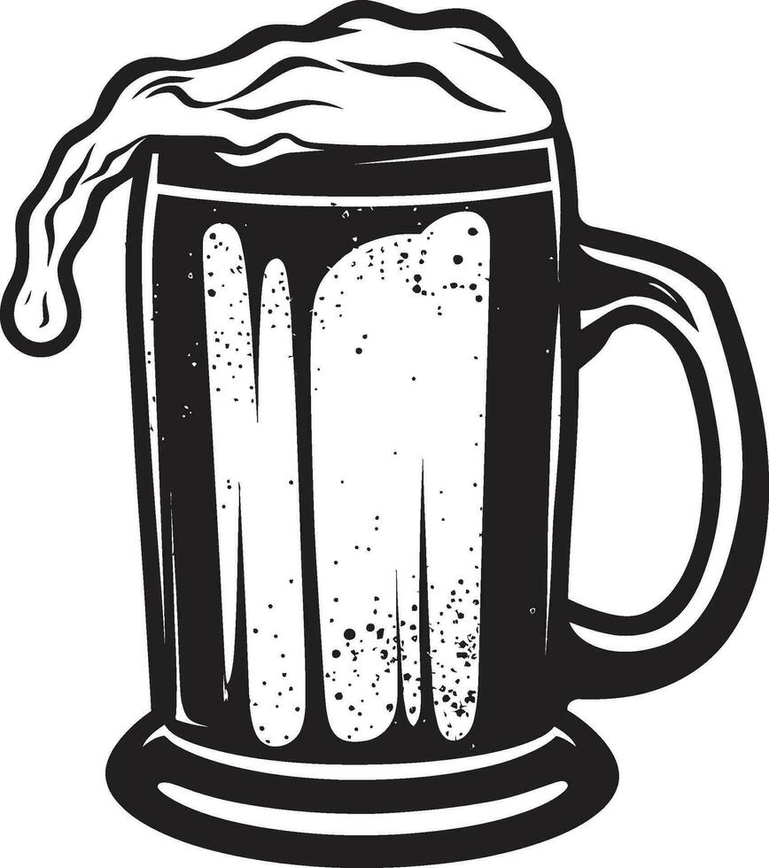 hop oogst vector bier stein logo pilsener icoon zwart bier mok ontwerp
