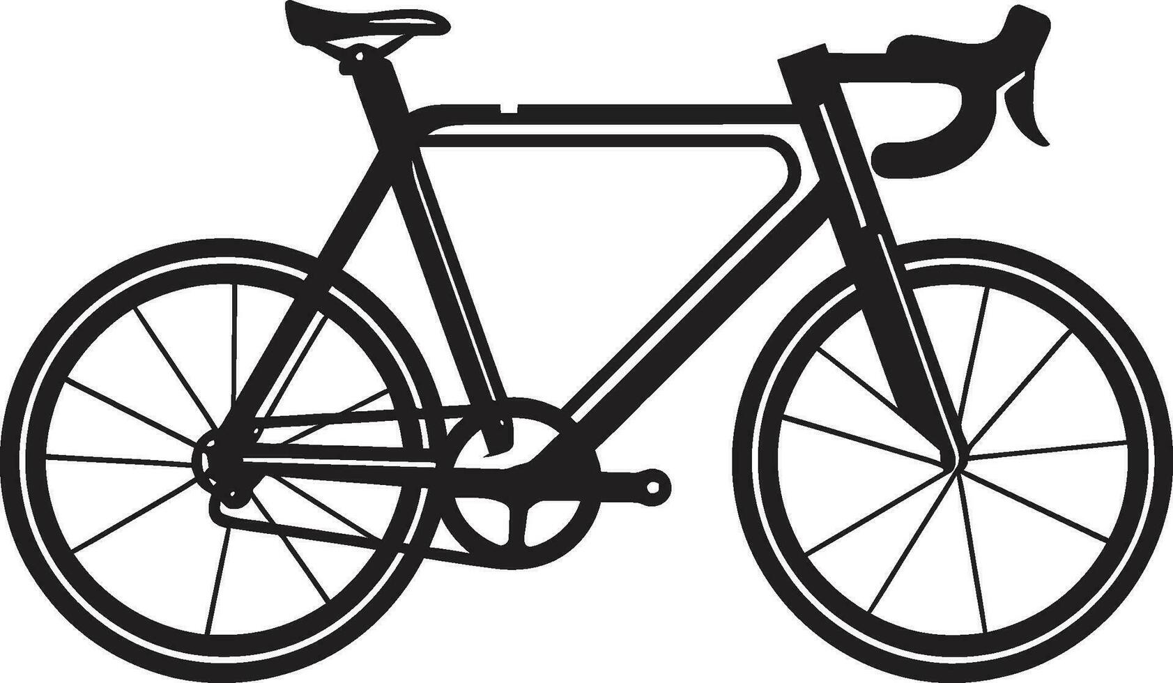 fietskunst strak zwart fiets embleem pedaalperfect vector fiets icoon