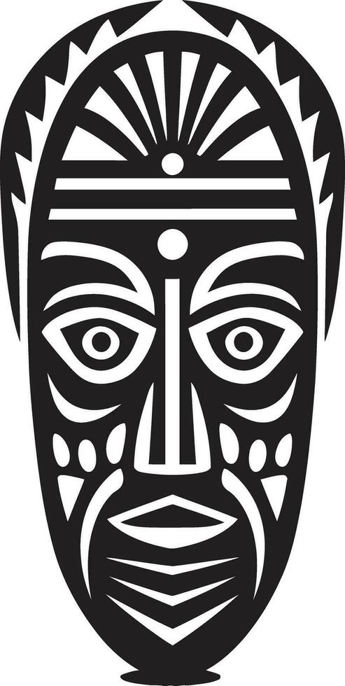 cultureel echo's Afrikaanse masker vector voorouderlijk draden vector tribal logo