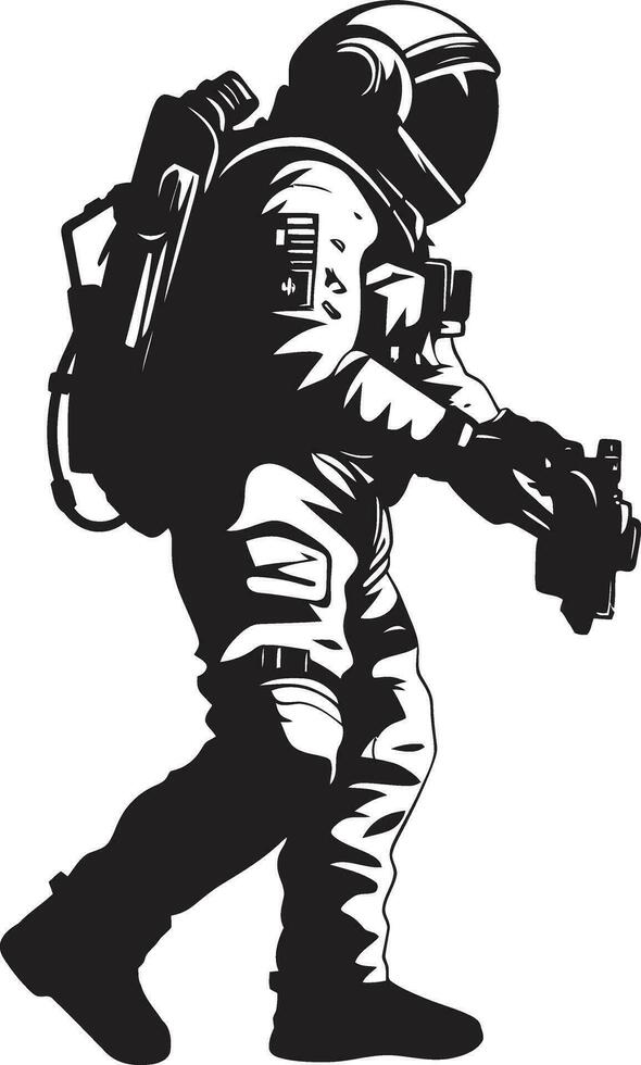 galactisch reiziger astronaut symbool ontwerp stellair navigator vector ruimtepak icoon