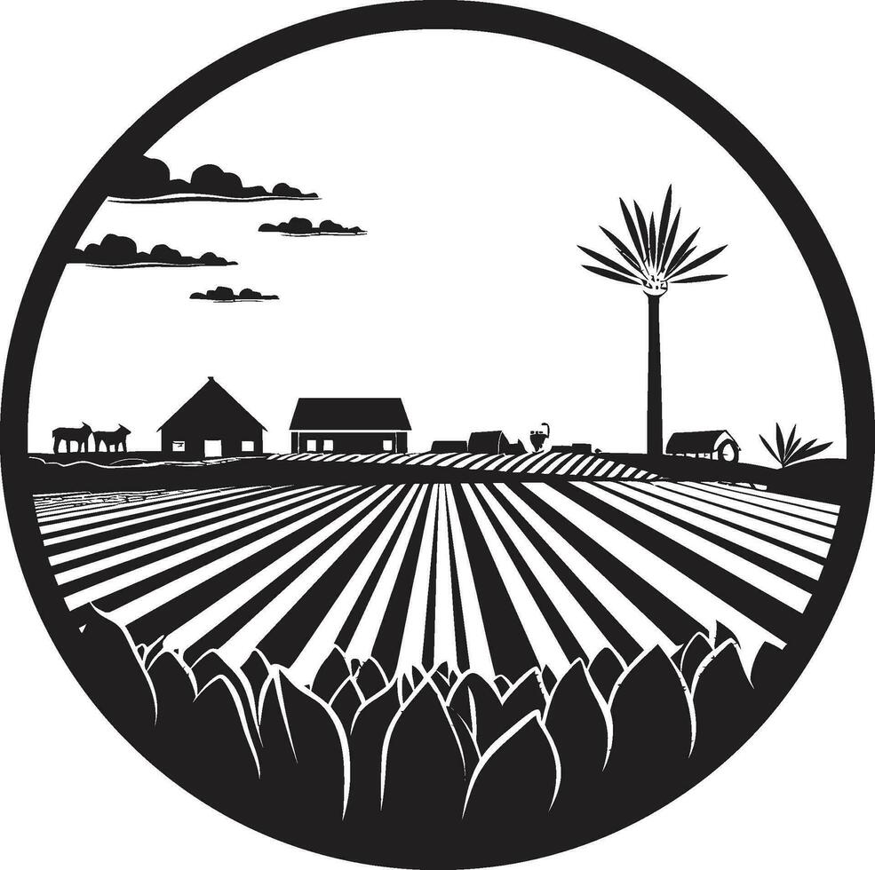 oogst heiligdom zwart vector logo voor landbouw agrarisch elegantie agrarisch boerderij embleem